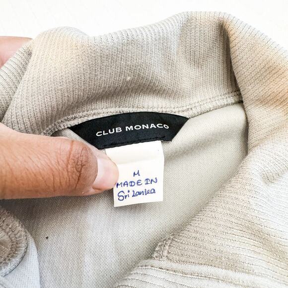 Club Monaco Gray Foundational Fib Top Button Down Size M - Picture 4 of 5